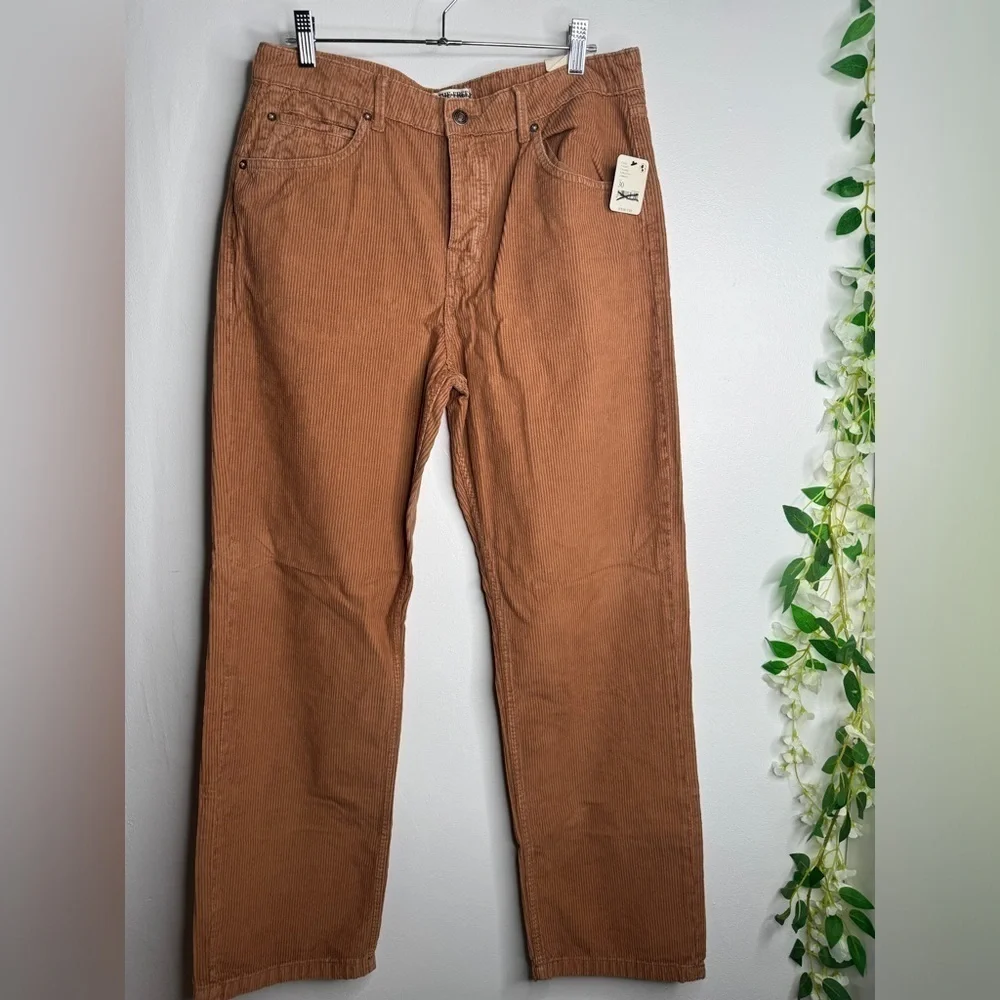 Free People Pax Slim Cord Boyfriend Jeans
